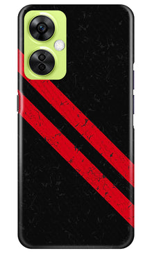 Black Red Pattern Mobile Back Case for OnePlus Nord CE 3 Lite 5G (Design - 332)