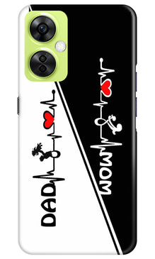 Love Mom Dad Mobile Back Case for OnePlus Nord CE 3 Lite 5G (Design - 344)