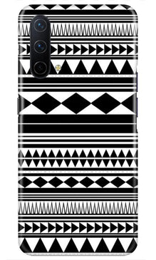 Black white Pattern Mobile Back Case for OnePlus Nord CE 5G (Design - 5)