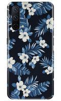 White flowers Blue Background2 Case for OnePlus Nord CE 5G