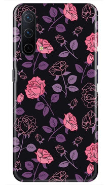 Rose Black Background Mobile Back Case for OnePlus Nord CE 5G (Design - 27)