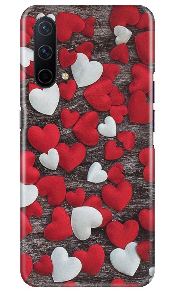 Red White Hearts Case for OnePlus Nord CE 5G  (Design - 105)