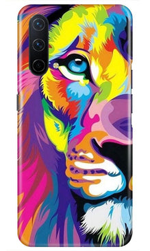Colorful Lion Mobile Back Case for OnePlus Nord CE 5G  (Design - 110)