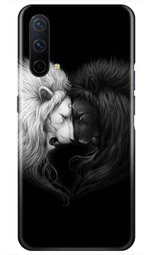 Dark White Lion Mobile Back Case for OnePlus Nord CE 5G  (Design - 140)