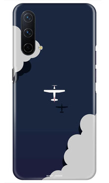 Clouds Plane Mobile Back Case for OnePlus Nord CE 5G (Design - 196)