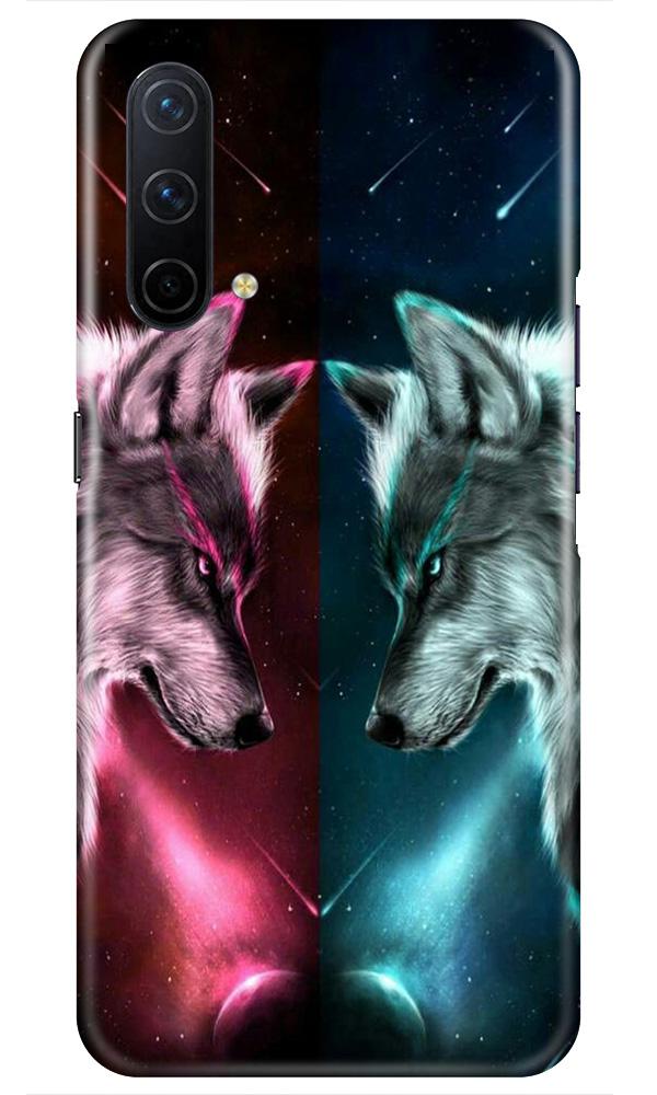 Wolf fight Case for OnePlus Nord CE 5G (Design No. 221)