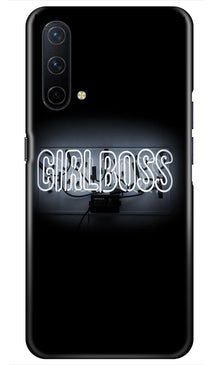 Girl Boss Black Mobile Back Case for OnePlus Nord CE 5G (Design - 268)
