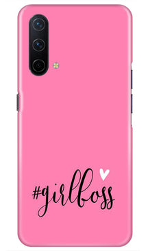 Girl Boss Pink Mobile Back Case for OnePlus Nord CE 5G (Design - 269)