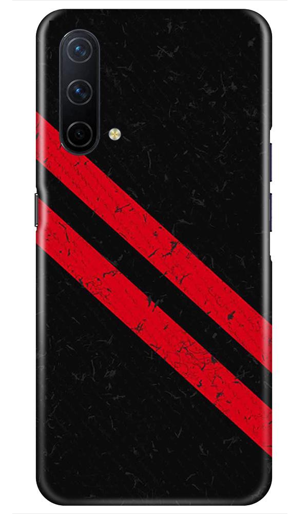 Black Red Pattern Mobile Back Case for OnePlus Nord CE 5G (Design - 373)