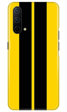 Black Yellow Pattern Mobile Back Case for OnePlus Nord CE 5G (Design - 377)