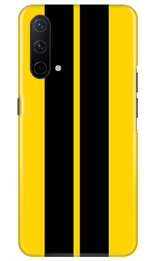 Black Yellow Pattern Mobile Back Case for OnePlus Nord CE 5G (Design - 377)