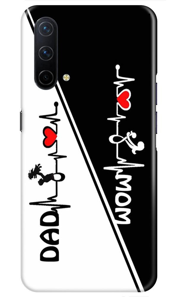 Love Mom Dad Mobile Back Case for OnePlus Nord CE 5G (Design - 385)