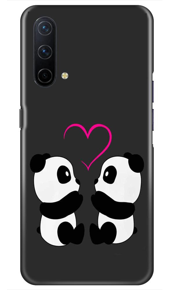 Panda Love Mobile Back Case for OnePlus Nord CE 5G (Design - 398)