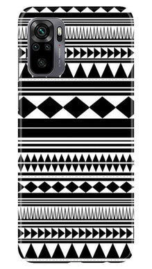 Black white Pattern Mobile Back Case for Redmi Note 10 (Design - 5)