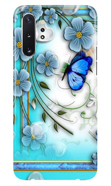 Blue Butterfly Mobile Back Case for Samsung Galaxy Note 10 Plus (Design - 21)