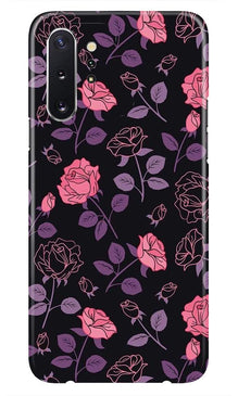 Rose Black Background Mobile Back Case for Samsung Galaxy Note 10 Plus (Design - 27)