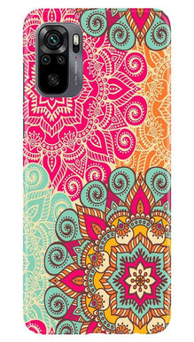 Rangoli art2 Mobile Back Case for Redmi Note 10 (Design - 29)