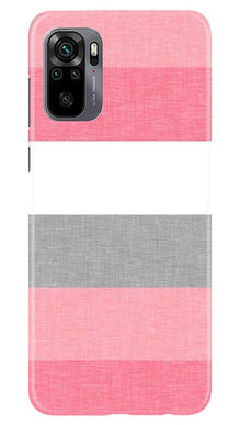 Pink white pattern Mobile Back Case for Redmi Note 10 (Design - 55)