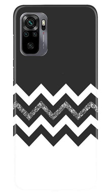 Black white Pattern2Mobile Back Case for Redmi Note 10 (Design - 83)