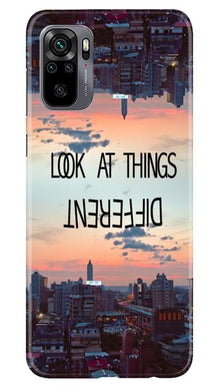 Look at things different Mobile Back Case for Redmi Note 10 (Design - 99)