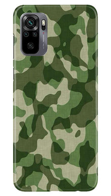 Army Camouflage Mobile Back Case for Redmi Note 10  (Design - 106)