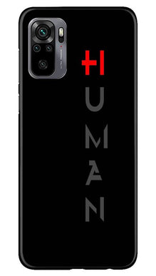 Human Mobile Back Case for Redmi Note 10  (Design - 141)