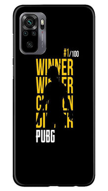 Pubg Winner Winner Mobile Back Case for Redmi Note 10  (Design - 177)