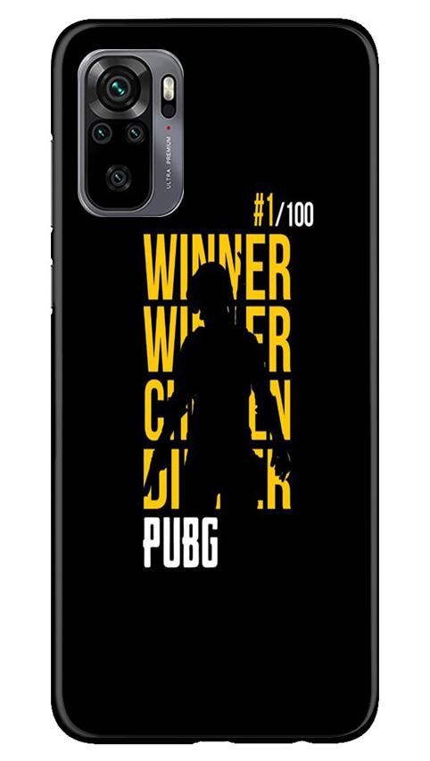 Pubg Winner Winner Case for Redmi Note 10  (Design - 177)