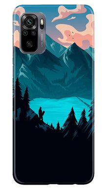 Mountains Mobile Back Case for Redmi Note 10 (Design - 186)