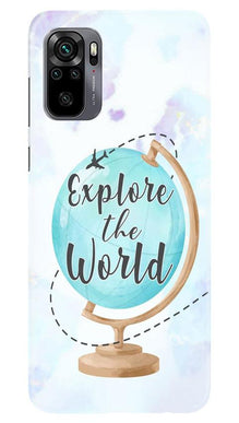 Explore the World Mobile Back Case for Redmi Note 10 (Design - 207)