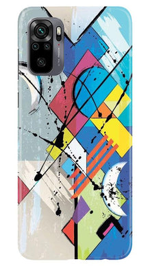 Modern Art Mobile Back Case for Redmi Note 10 (Design - 235)