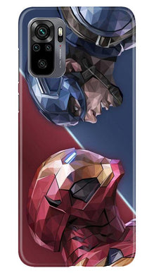 Ironman Captain America Mobile Back Case for Redmi Note 10 (Design - 245)