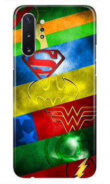 Superheros Logo Mobile Back Case for Samsung Galaxy Note 10 (Design - 251)