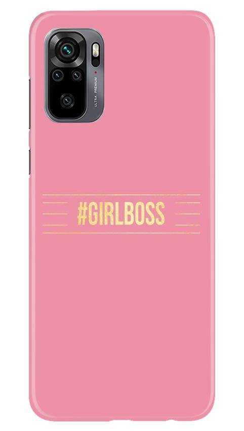 Girl Boss Pink Case for Redmi Note 10 (Design No. 263)