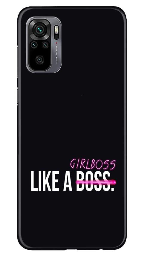 Like a Girl Boss Case for Redmi Note 10 (Design No. 265)