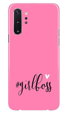 Girl Boss Pink Mobile Back Case for Samsung Galaxy Note 10 (Design - 269)