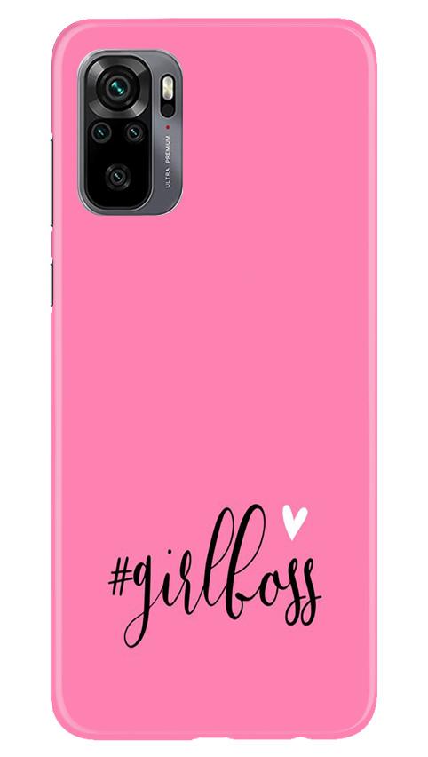 Girl Boss Pink Case for Redmi Note 10 (Design No. 269)