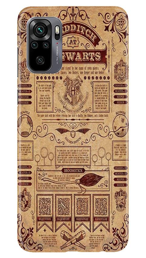 Hogwarts Mobile Back Case for Redmi Note 10 (Design - 304)