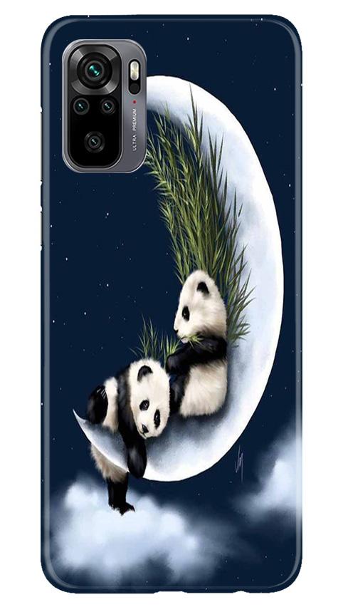 Panda Moon Mobile Back Case for Redmi Note 10 (Design - 318)