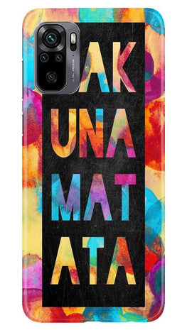 Hakuna Matata Mobile Back Case for Redmi Note 10 (Design - 323)