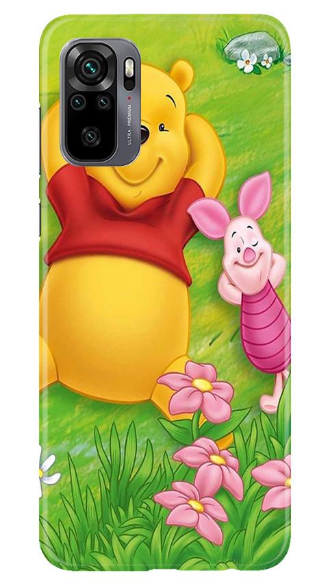 Winnie The Pooh Mobile Back Case for Redmi Note 10 (Design - 348)