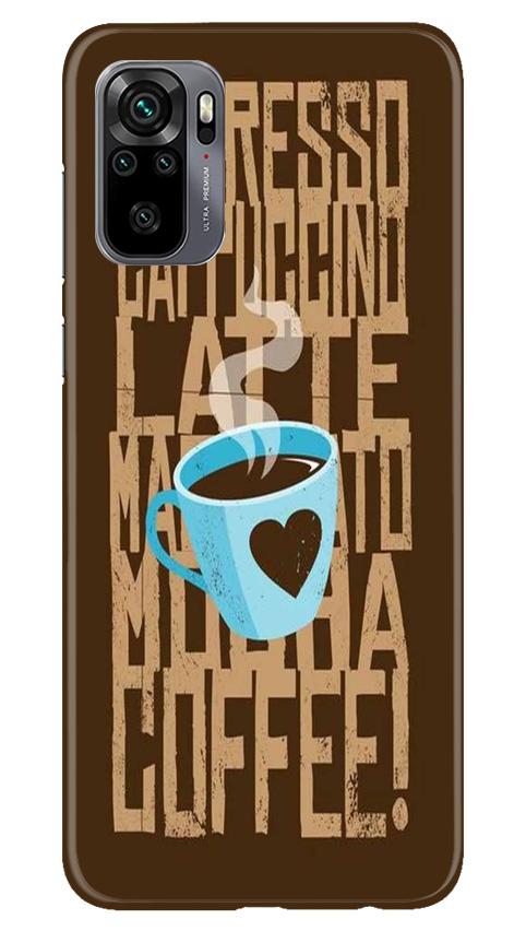 Love Coffee Mobile Back Case for Redmi Note 10 (Design - 351)