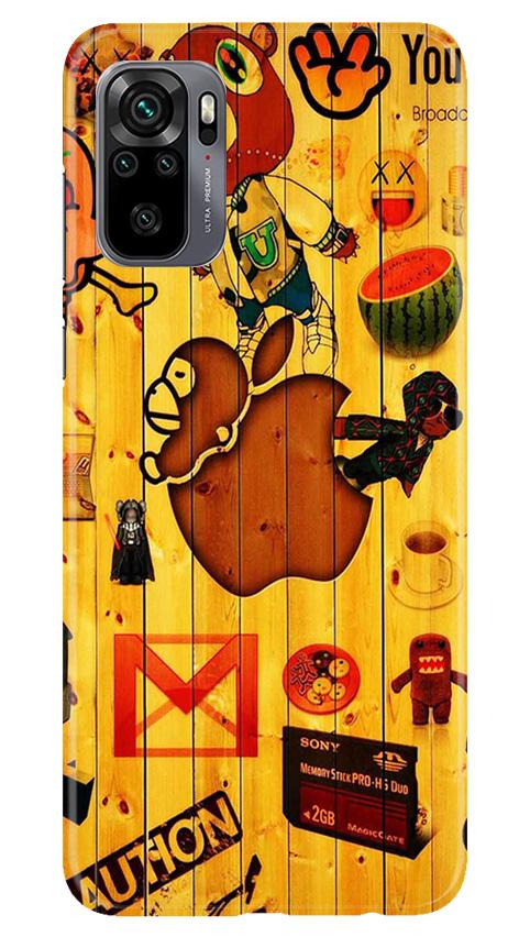 Wooden Texture Mobile Back Case for Redmi Note 10 (Design - 367)
