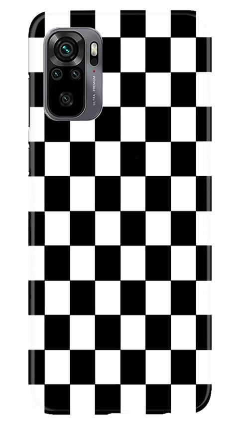 Black White Boxes Mobile Back Case for Redmi Note 10 (Design - 372)