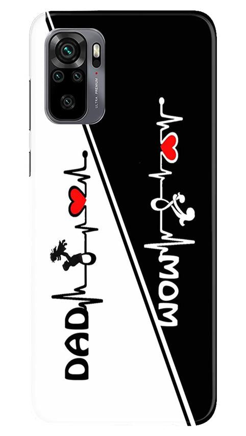 Love Mom Dad Mobile Back Case for Redmi Note 10 (Design - 385)