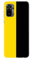 Black Yellow Pattern Mobile Back Case for Redmi Note 10 (Design - 397)