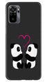 Panda Love Mobile Back Case for Redmi Note 10 (Design - 398)