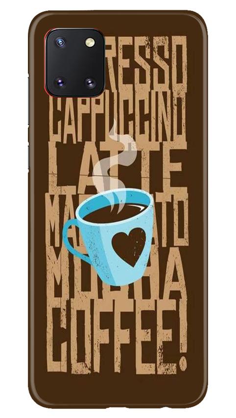 Love Coffee Mobile Back Case for Samsung Note 10 Lite (Design - 351)