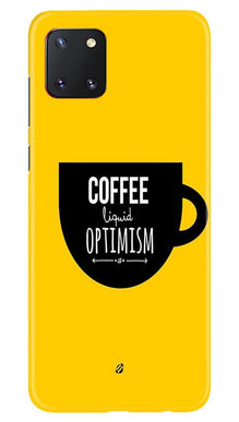 Coffee Optimism Mobile Back Case for Samsung Note 10 Lite (Design - 353)