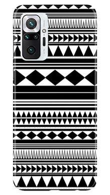Black white Pattern Mobile Back Case for Redmi Note 10 Pro Max (Design - 5)